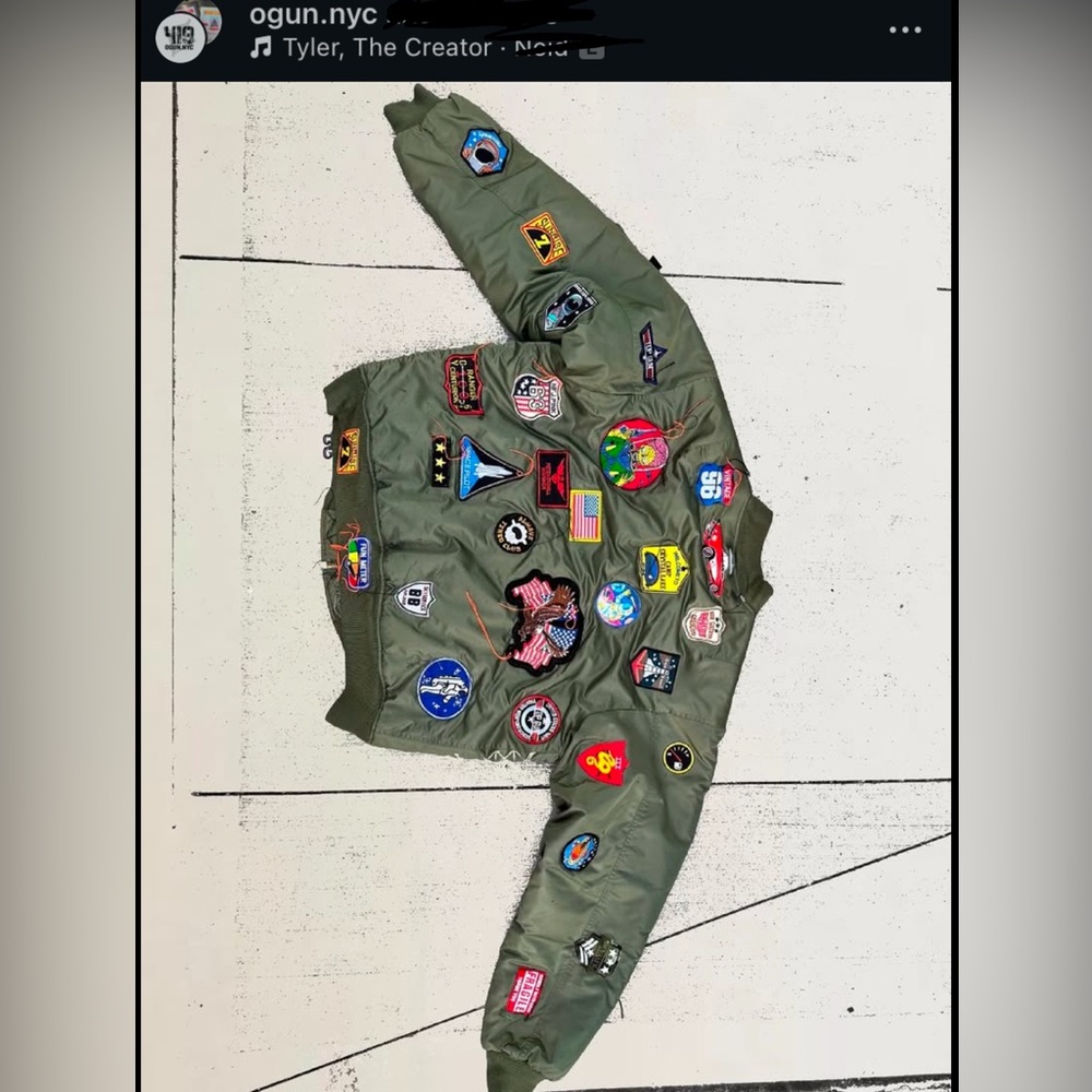 Custom-Made Patch, Green Bomber Jacket - image 4